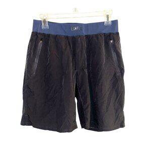 ESNTLS  Black Athletic Gym Training Pocketed Stretch Comfort Shorts Size Medium